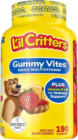 Lil Critters Multivitamina, 190 Gomitas Soporte al Sistema Inmune