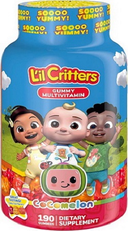 Lil Critters CoComelon, 190 Gomitas para Niños, Sin Gluten