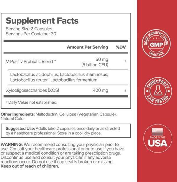 URO 60 Capsulas Probióticos vaginales para Mujeres, Equilibra el pH con prebióticos y mezcla de probióticos Lactobacillus, Ayuda a la salud vaginal, promueve el olor vaginal saludable y la flora - Imagen 2