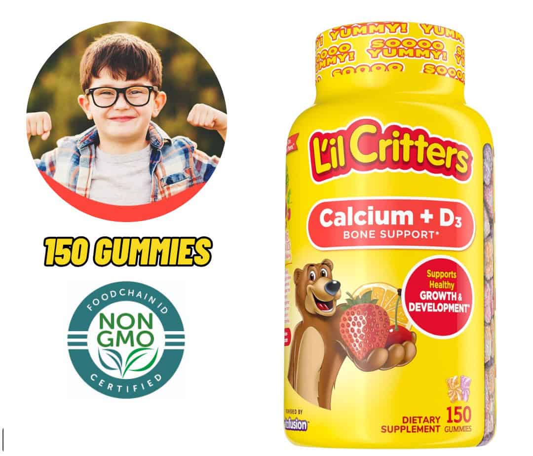 Lil Critters Calcio + Vitamina D3, 150 Gomitas Ayuda al Sistema Oseo - Imagen 2