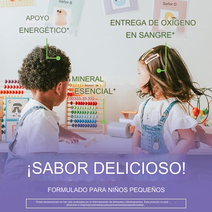 Mary Ruths Hierro, 2 Onzas Suplemento de Hierro para Niños de 1 a 3 Años - Mejora la Hemoglobina, Libre de Azúcar, GMO y Gluten, Sabor a Uva - Imagen 3