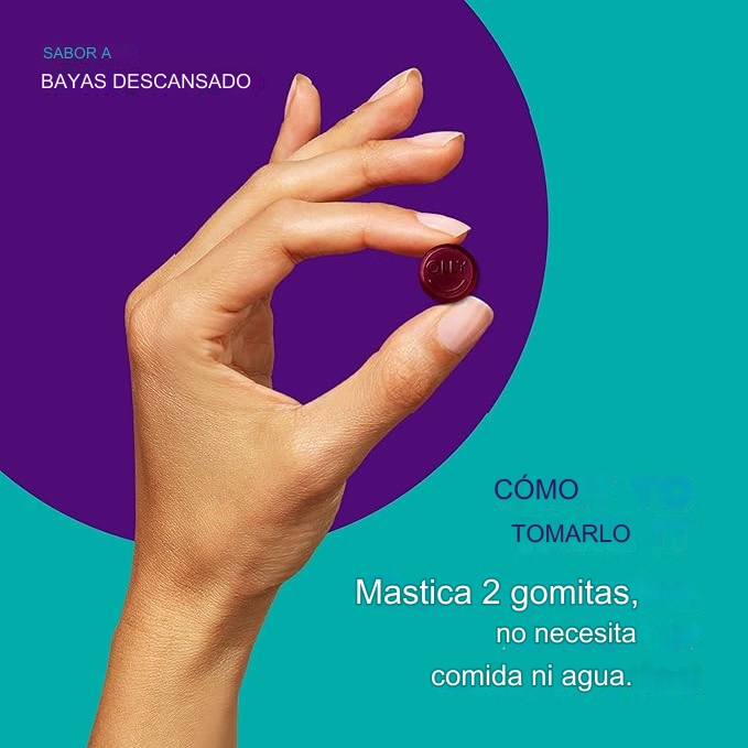 OLLY Suplemento para el Sueño y Recuperación Muscular, 40 Gomitas Alivio del Dolor y Soporte Nocturno, con 3 mg de Melatonina, Sabor Cereza Ácida y Baya, Enriquecidas con Vitamina D - Imagen 3