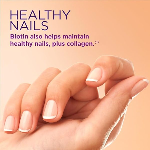 Nature's Bounty, 80 Gomitas Mejora Cabello, Piel y Uñas con Biotina y Colágeno, 2500 Mcg Suplemento Vitamínico con sabor a cítricos, para Mujeres - Imagen 4