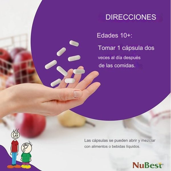 NuBest Tall 10+ Suplemento Avanzado para Crecimiento y Fortalecimiento Óseo, 60 Capsulas, Salud Integral para Adolescentes y Adultos Jóvenes - Enriquecido con Calcio, Vitamina D3 y K2 - Imagen 2
