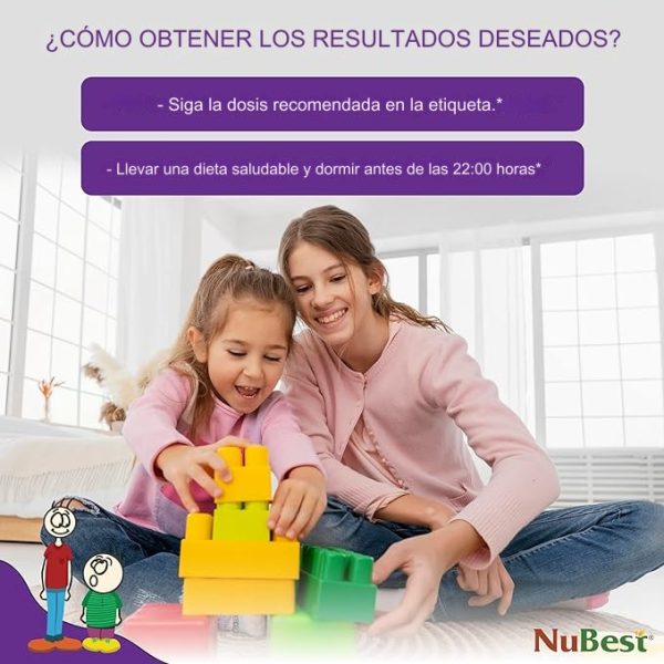 NuBest Tall 2 a 9 Suplemento Avanzado para Crecimiento y Fortalecimiento Óseo, 60 Capsulas masticables formas de animales, Multivitaminas y Minerales para Niños de 2 a 9 años - Imagen 4