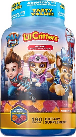 Lil Critters Paw Patrol, 190 Gomitas para Niños, Sin Gluten