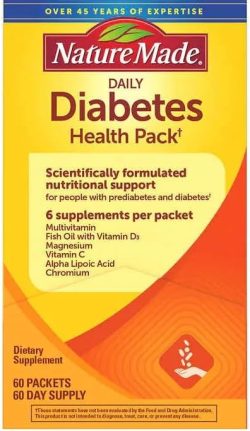 Nature Made - Paquete de salud para la diabetes, 60 paquetes