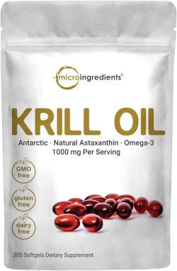 aceite de krill antártico, 1000 mg por porción MICROINGREDIENTS