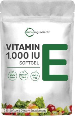 Cápsulas blandas de vitamina E, 1200 IU, 240 unidades, promueve la piel, antioxidante e inmune, píldoras líquidas de aceite de vitamina E premium, sin OMG, aptas para veganos