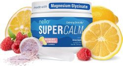 Nello Supercalm - Mezcla de bebida Ashwagandha KSM 66, glicinato de magnesio, L-teanina, vitamina D3, extracto de raíz de ashwagandha, suplemento de magnesio y L-teanina, enfoque y apoyo (30 serv)