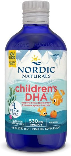 Nordic Naturals - DHA líquido para niños, suplemento de aceite de pescado DHA Omega-3 para niños sabor fresa 4 onz