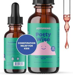 JoySpring Potty Wise - Salud digestiva y apoyo de comodidad para niños - Gotas de hierbas naturales - Vegano, sin gluten, sin azúcar