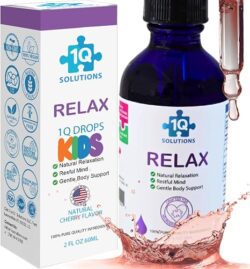 1Q Relax Liquid Calm Gotas naturales para niños y niños pequeños glicinato de magnesio Lteanina y Lglicina sin melatonina