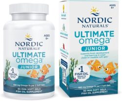 Nordic Naturals Ultimate Omega Jr Fresa  90 mini geles blandos  680 omega3 totales con EPA y DHA